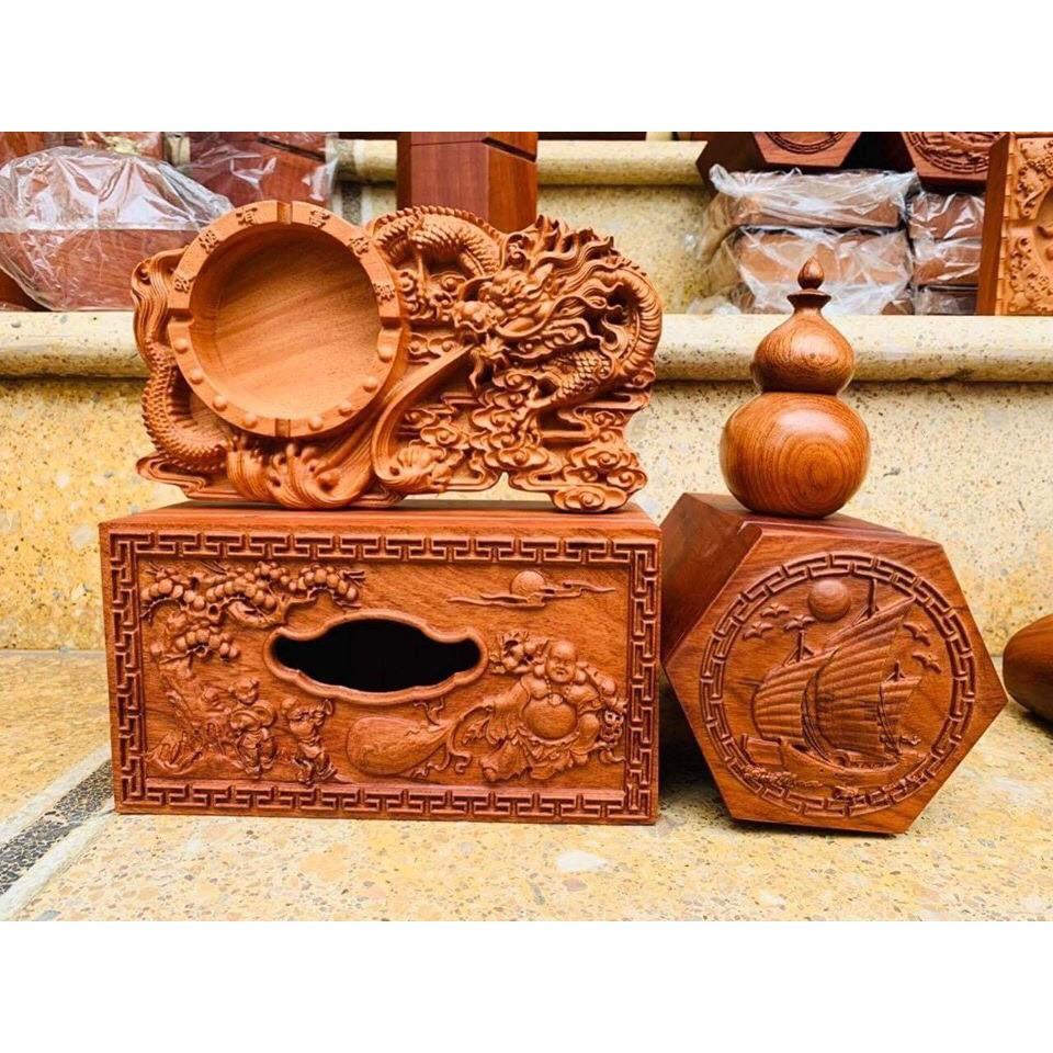 Gạt Tàn Thuốc Lá Gỗ Hương Phong Thủy