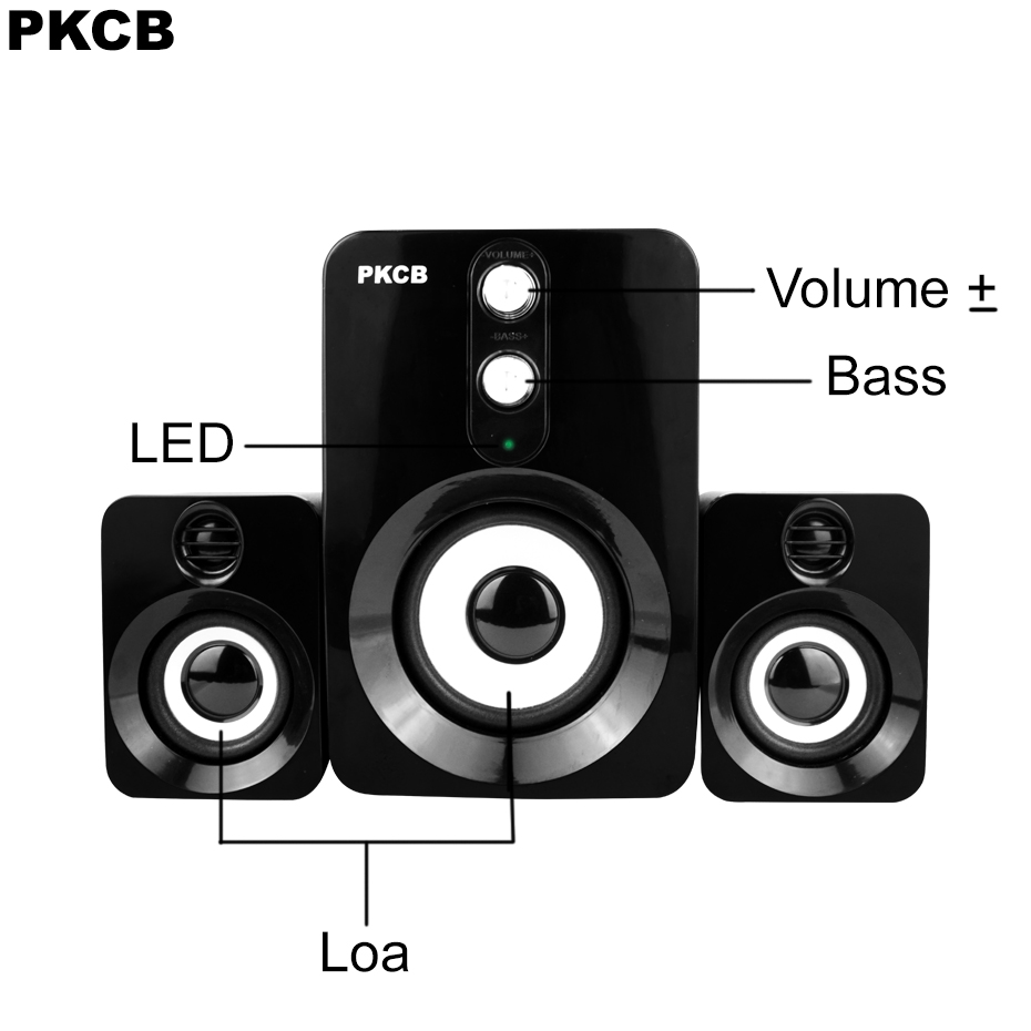 Loa Vi Tính PKCB Cho Điện Thoại,Laptop,Máy Tính Âm Thanh Chất Lượng Cao M94 Trắng - Hàng Chính Hãng