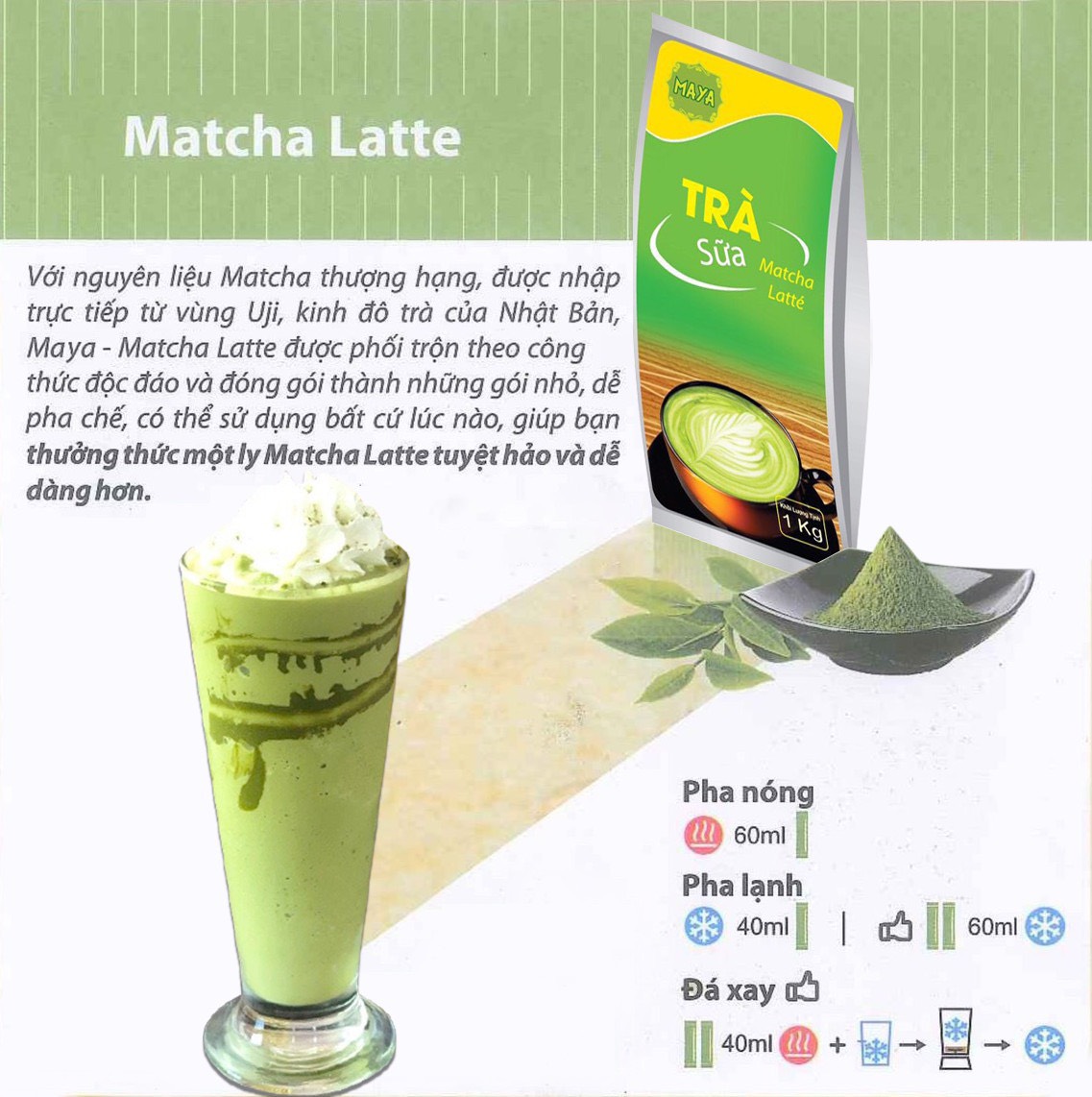 Trà sữa Maya Matcha Latte - Túi 1 kg