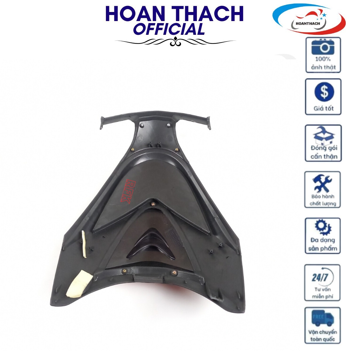 Mặt Nạ Cho Xe Máy Vision Màu Đen Nhám Đỏ HOANTHACH SP016719