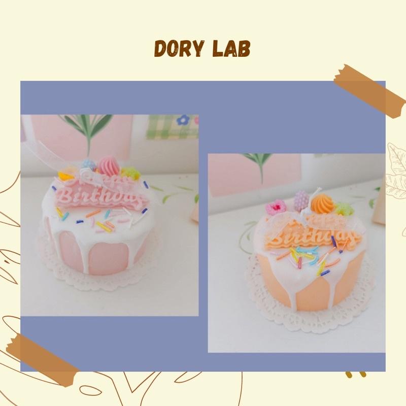 Nến Thơm Bánh Sinh Nhật Happy Birthday Lớn Handmade, Quà Tặng Ý Nghĩa, Độc Đáo - Dory Lab