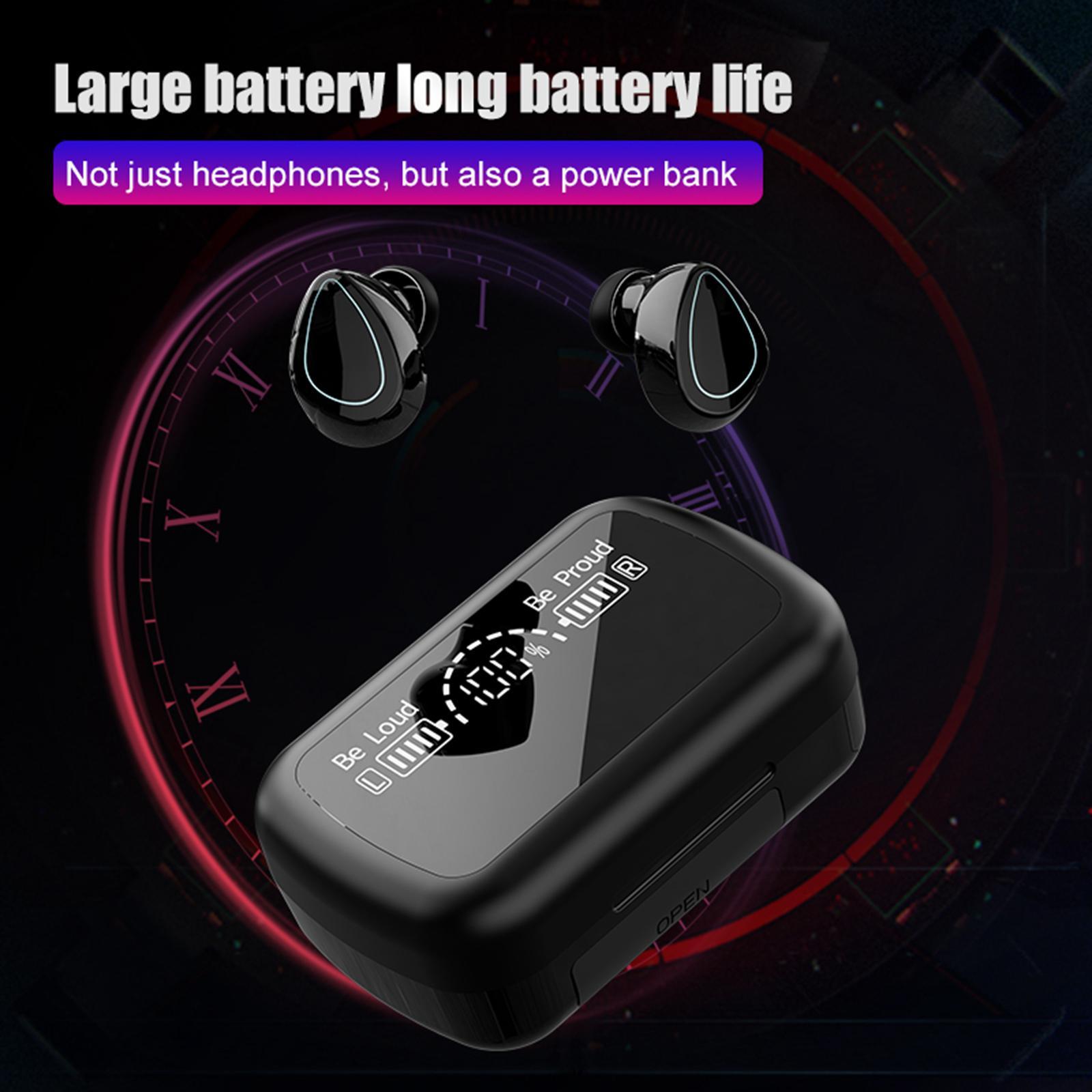 With 1200mAh Charging Case Sweatproof Headset for Business Workout