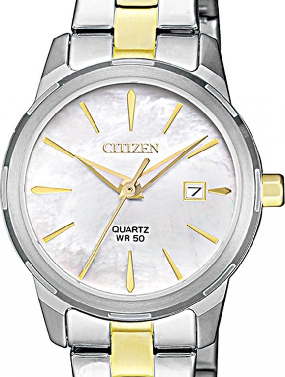 Đồng Hồ Nữ Citizen Dây Thép Không Gỉ EU6074-51D - Mặt Xà Cừ