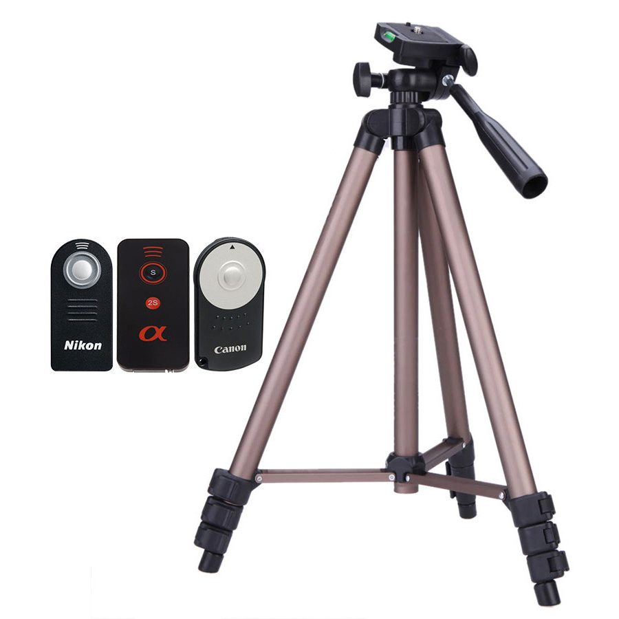 Combo Chân Máy Ảnh Tripod Weifeng WT-3150 + Remote Cho Máy Ảnh - Hàng Nhập Khẩu