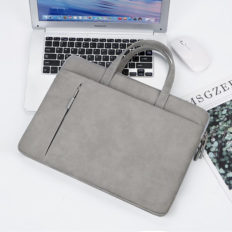 PU Chống Thấm Nước Túi Đựng Laptop 13 14 15.6 Inch Laptop Cho Macbook Air Pro Máy Tính Xách Tay Cặp Xách Nữ nam