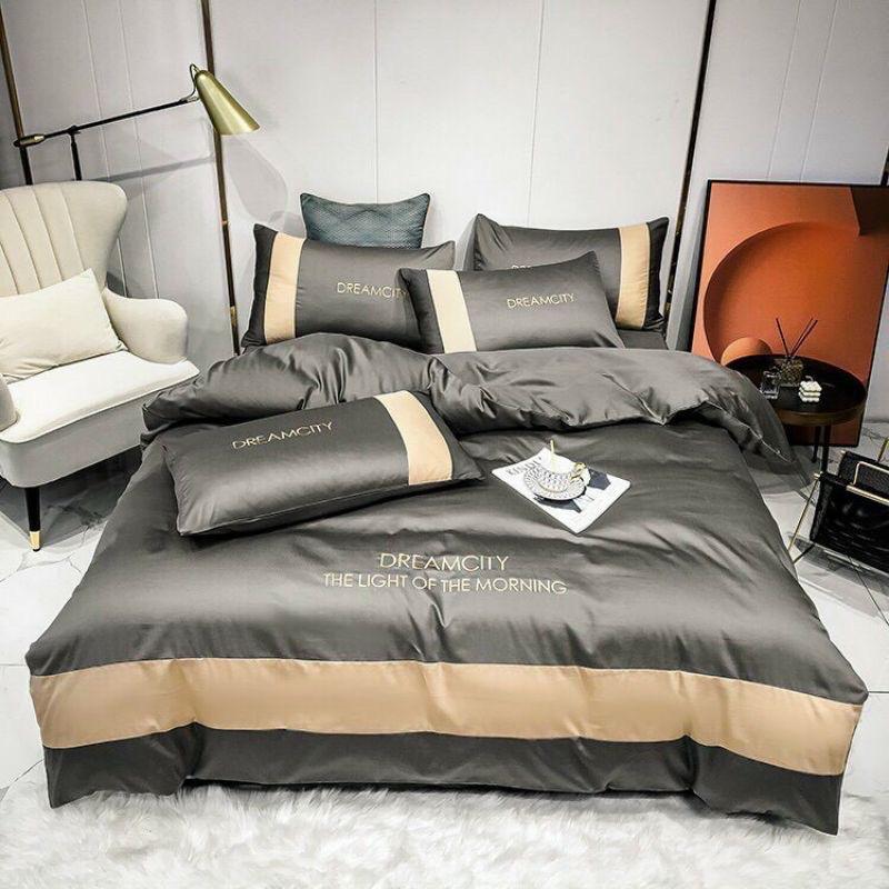 Set Chăn Ga Gối Cotton Lụa Dream city