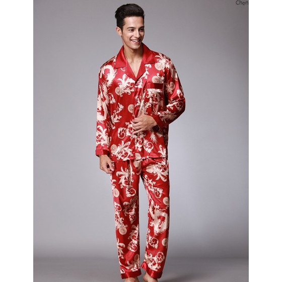 Đồ bộ Pijama đồ bộ nam dài tay, chất lụa satin cao cấp mềm mại, nhẹ và mát, không phải phi lụa nhé. Size L-2XL