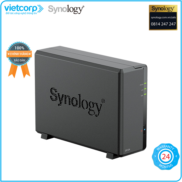 Thiết bị lưu trữ NAS Synology DS124 - Hàng Chính Hãng