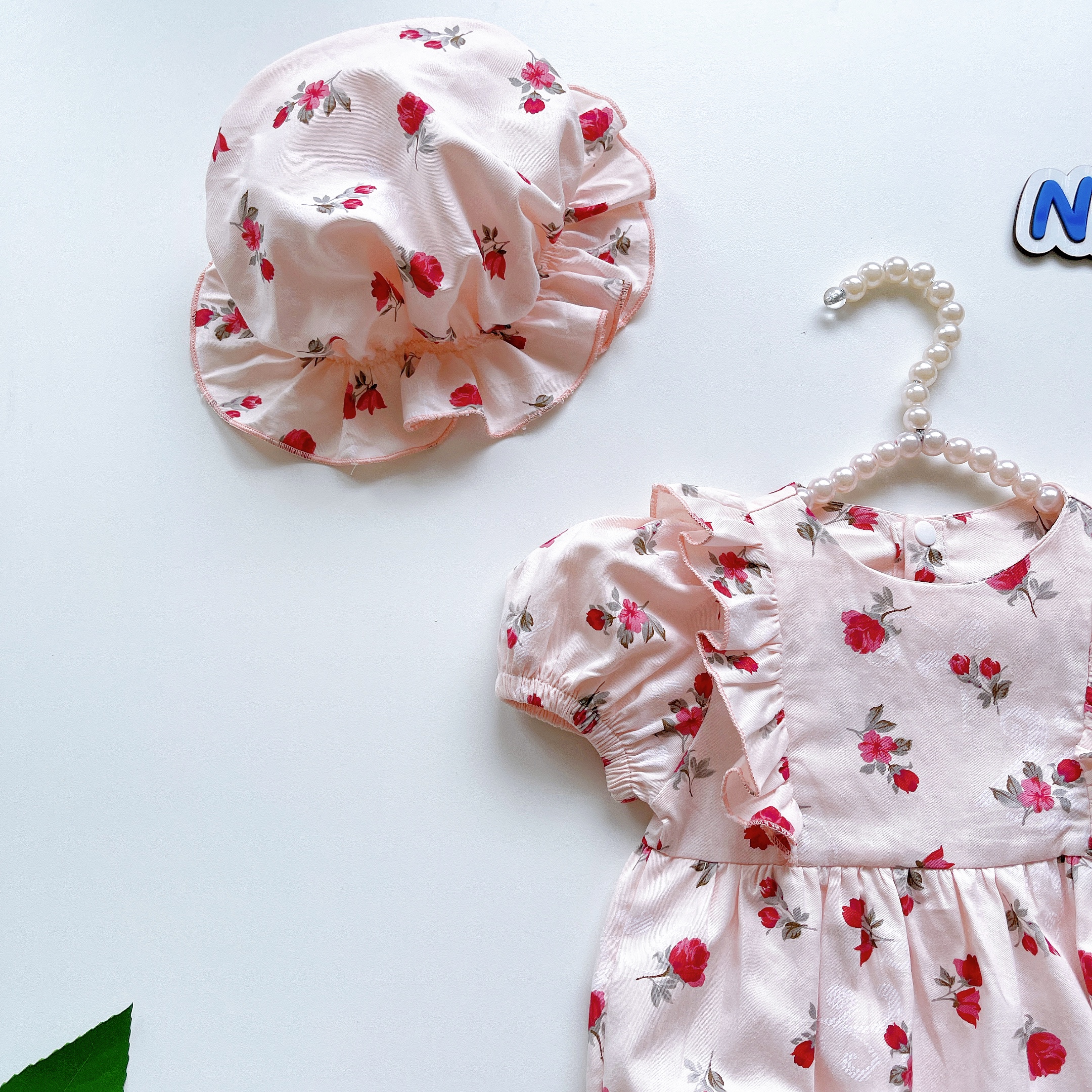 Body hoa hồng xinh xắn cho bé gái 3 đến 12kg chất thô đũi