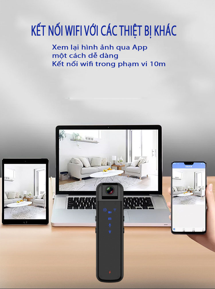 Camera Mini Camera Hành Trình Quay Phim, Chụp Ảnh, Ghi Âm, Kết Nối Wifi Điện Thoại Điều Kiển Qua App, Webcam máy tính Hàng Chính Hãng