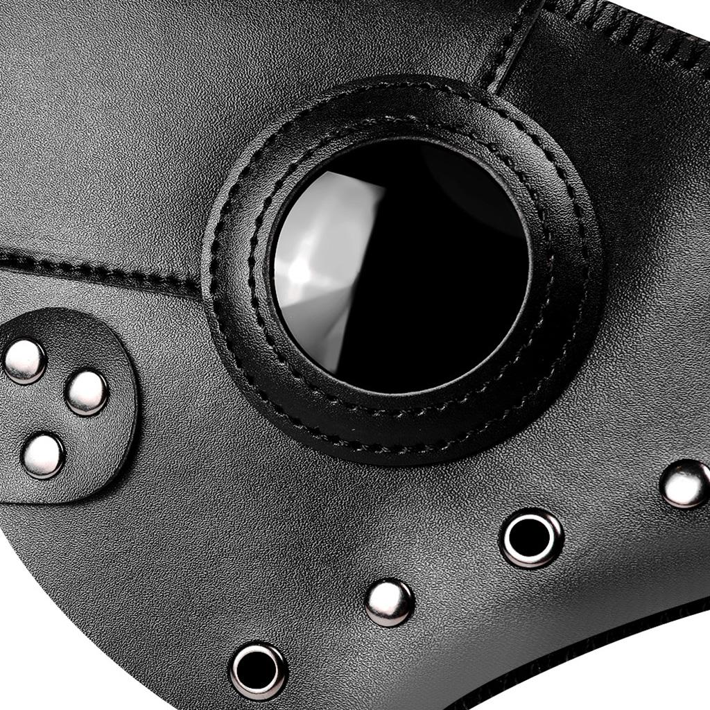Breathable Steampunk Plague Doctor Full Face Mask Bird Beak Mask Halloween Costume Props Black Brown Dance Masks