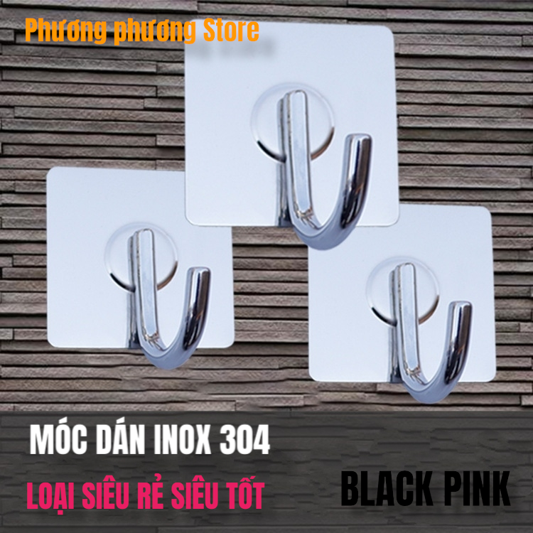 Combo Móc Dán Tường Inox 304 Hình U Vuông Không cần Dục Lỗ Cao Cấp Chống Gỉ Sét Siêu Bền Siêu Chịu Lực - Móc Treo Đồ Gia Đình Tiện Dụng