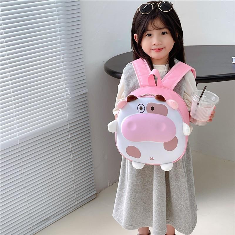 Ba Lô Cho Bé Mầm Non &amp; Mẫu Giáo 2-5 Tuổi Lợn Bò 3D BLT35