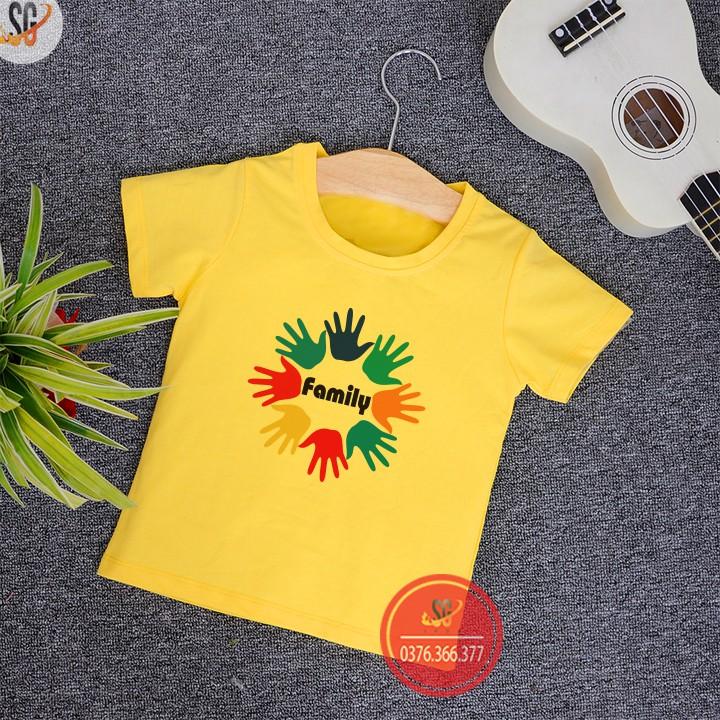 Áo thun trẻ em FAMILY - Thun Cotton thoải mái - Nhiều màu TEGD303