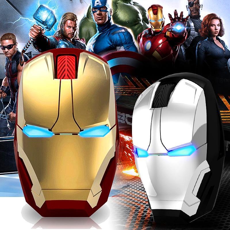 CODChuột Quang Không Dây 2.4G Hình Iron Man Cho Game Thủ