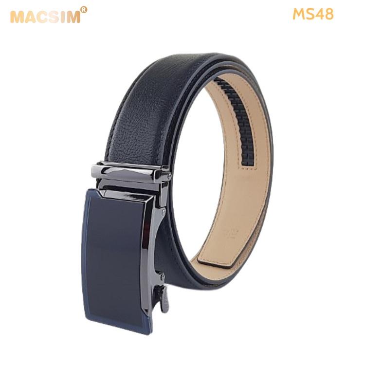 Thắt lưng nam -Dây nịt nam da thật cao cấp nhãn hiệu Macsim MS48