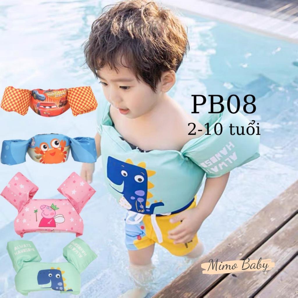 Phao tập bơi liền thân, phao tay đỡ ngực cao cấp cho bé 2-10 tuổi PB08 Mimo Baby