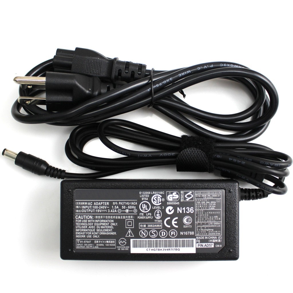 Sạc dành cho Laptop Toshiba Satellite L500, L505 Adapter 19V-3.42A