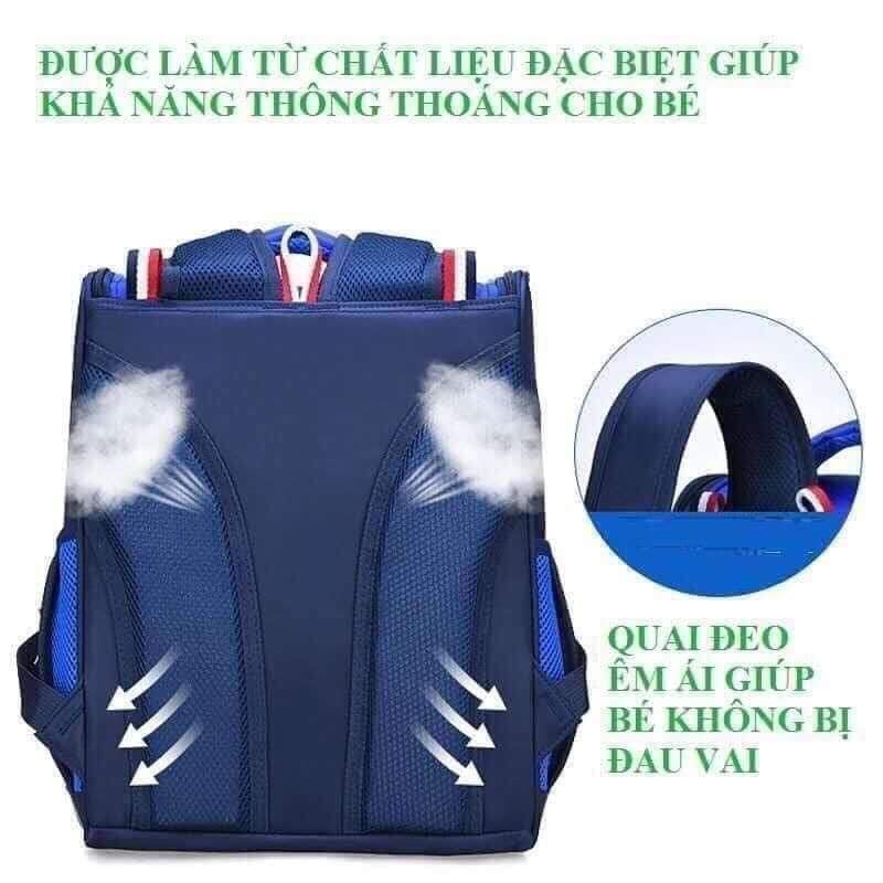 Balo chống gù kiểu Nhật cho học sinh tiểu học, siêu nhẹ, chống thấm nước, phản quang
