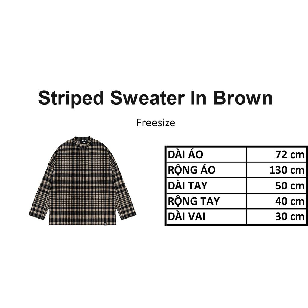 Áo ZOMBIE Striped Sweater In Brown