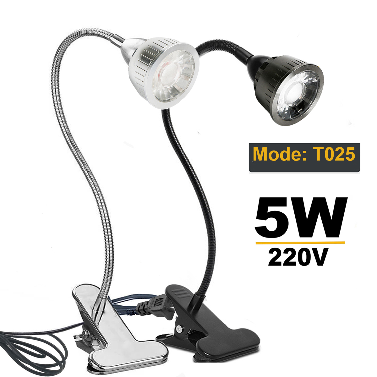 Đèn Rọi Led Kẹp bàn đầu giường đa năng BOFIT 3W - 220V, Thân đèn Kim loại