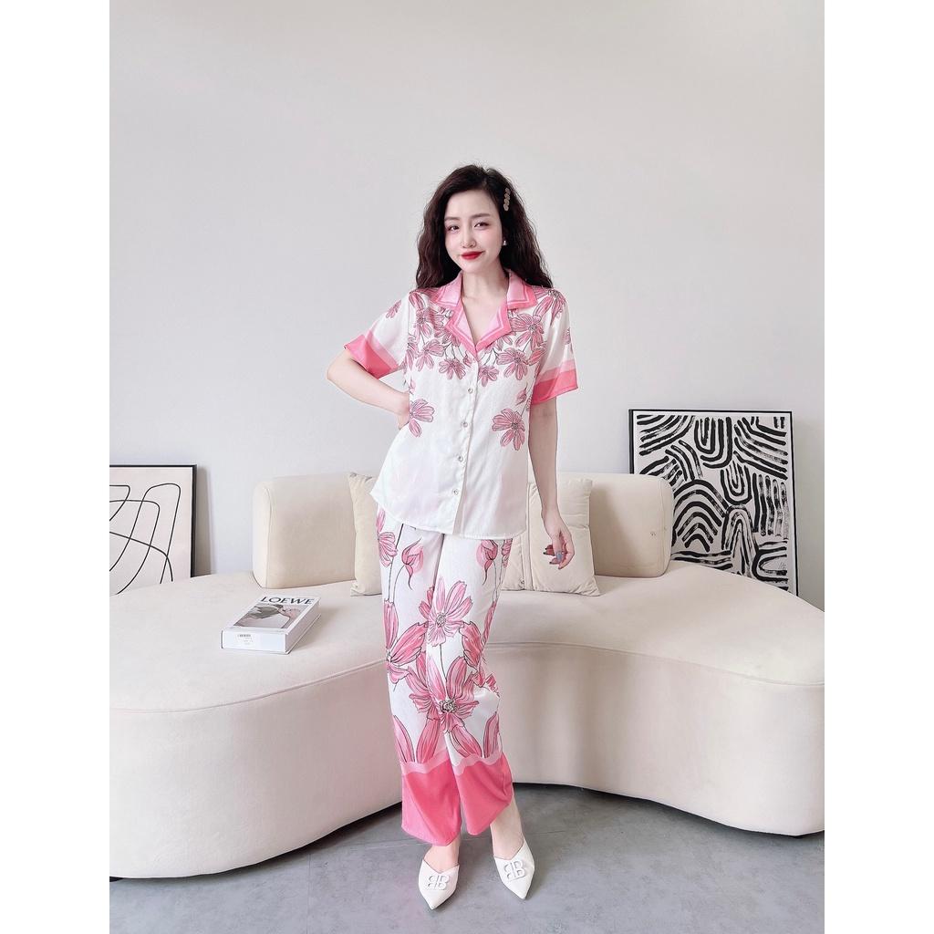 Bộ Pyjama lụa xước ánh kim cao cấp HÀNG THIẾT KẾ MỚI.