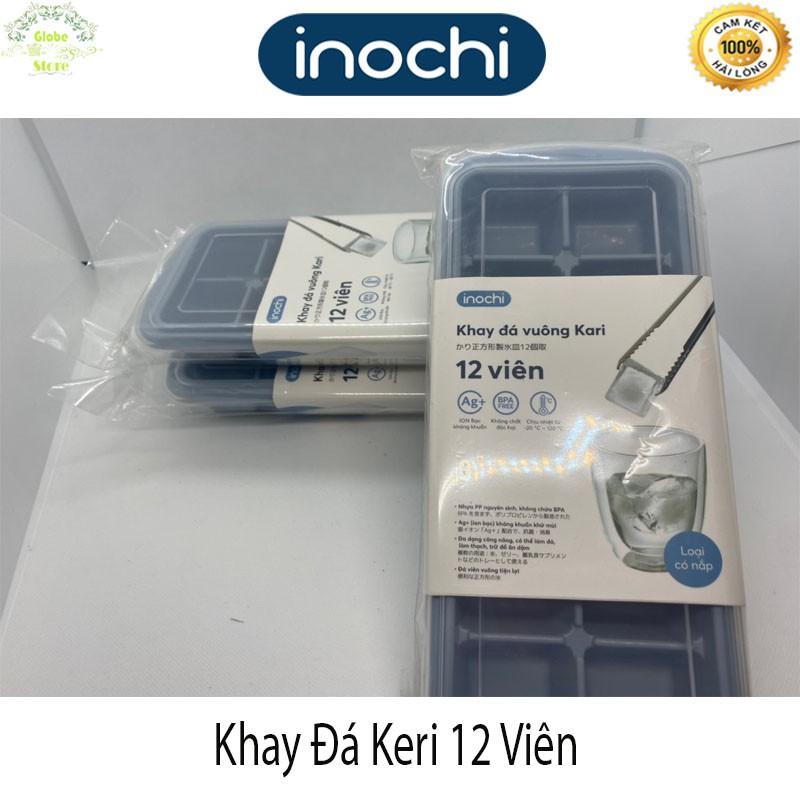 Khay Đá, Khay Làm Thạch Vuông Kari 12 Viên Có Nắp INOCHI