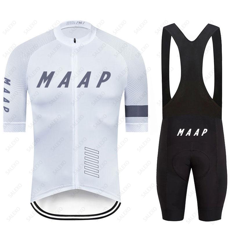 2023 Mới MAAP Đi Xe Đạp Jersey Nam Đội Xe Đạp Jersey Bộ Thoáng Khí MTB Maillot Ropa Ciclismo Yếm Quần Short Ba Môn Phối Hợp Đi Xe Đạp Quần Áo Color: 8 Size: S