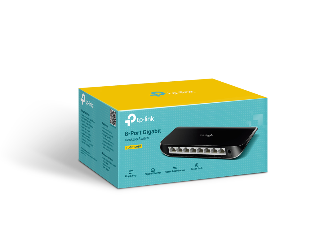 Bộ Chia mạng để bàn Gigabit 8 cổng Tp-Link SG1008D - Hàng Chính Hãng