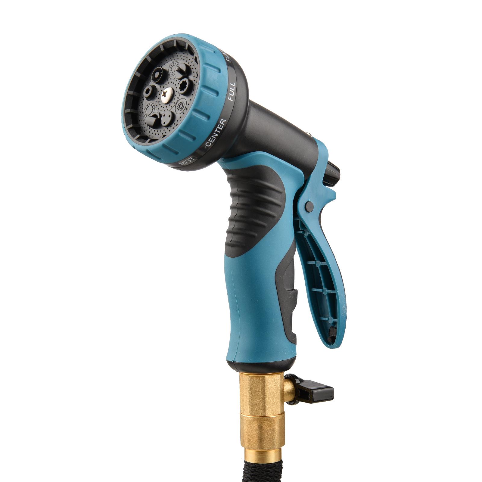 100FT Garden Hose Expandable Hose Flexible Water Hose with Spray Nozzle Car Wash Hose with Solid Brass Connector Leakproof Lightweight Expanding Pipe for Watering and Washing