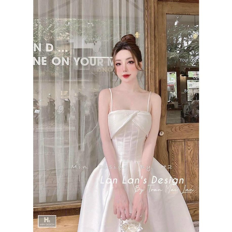 Đầm váy dạ hội dáng xòe phối ren xinh xắn, quý phái
