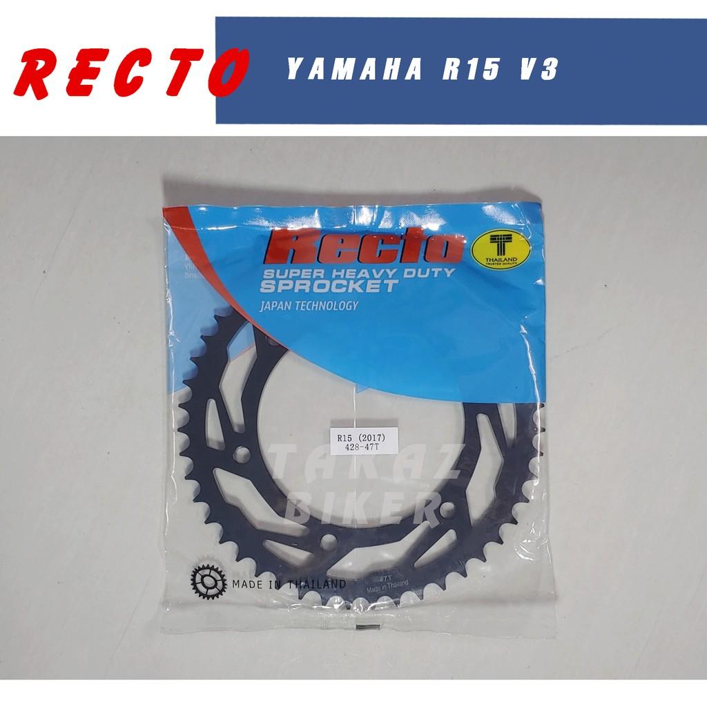 B3 Nhông Hoặc Dĩa 15T x 47T Recto xe Yamaha R15 V3 Hàng Thái Lan PKN