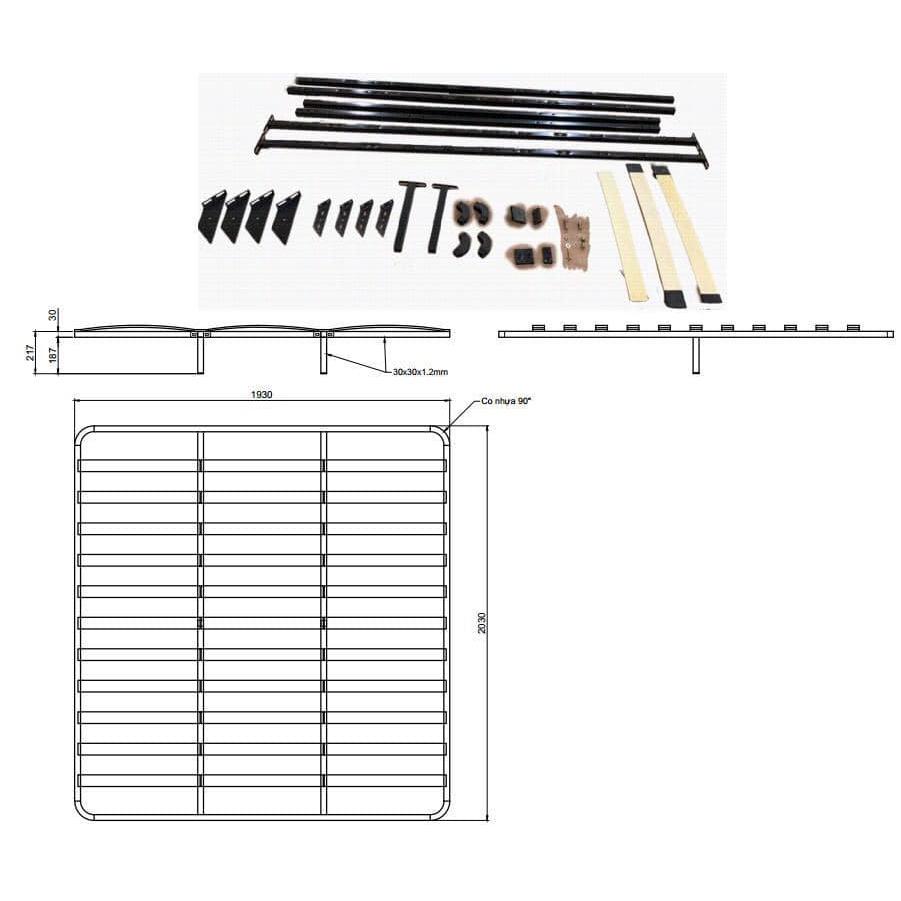 Giát giường nan cong