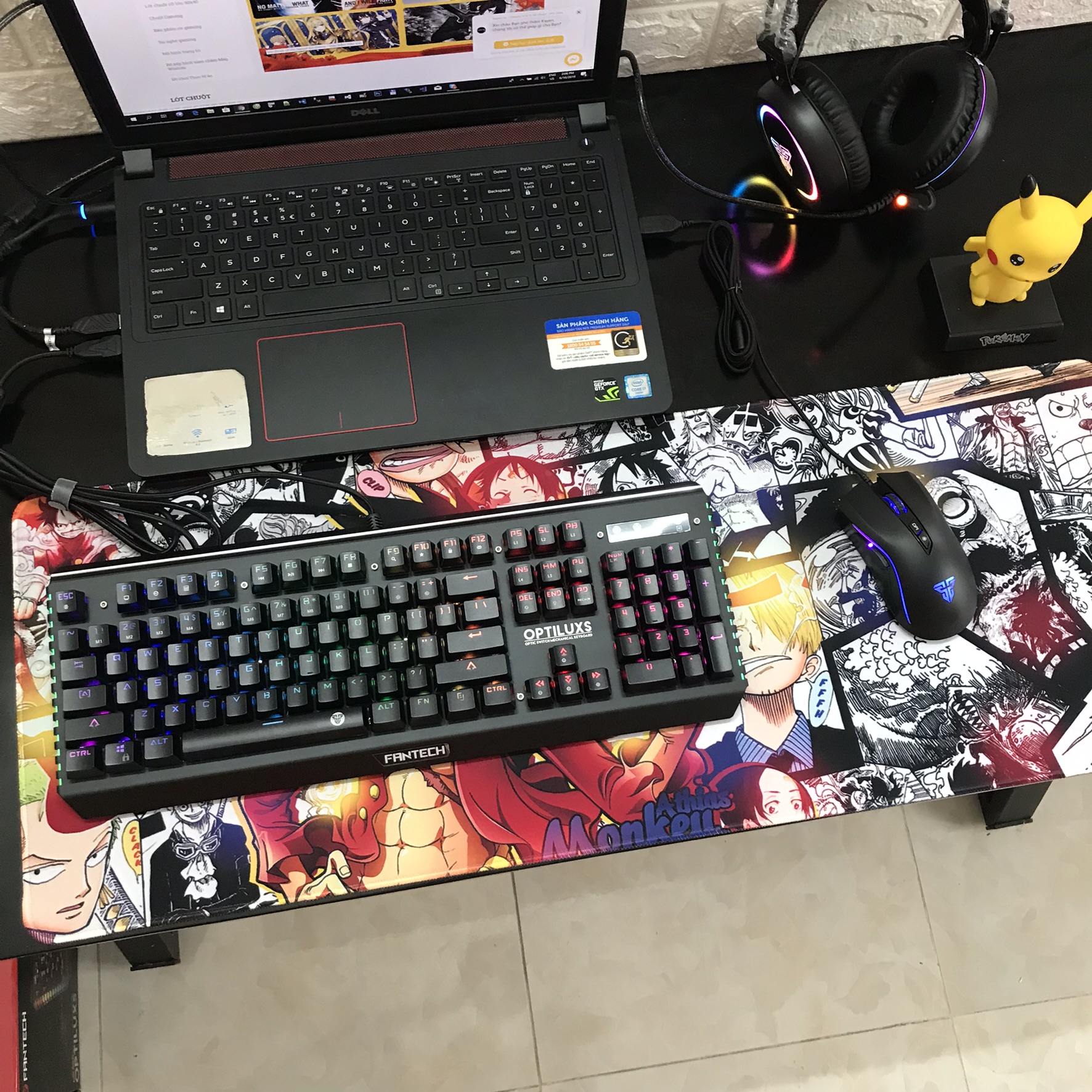 Miếng Lót Chuột, Bàn Di Chuột, mouse pad anime One Piece cỡ lớn (80x30x0.3)