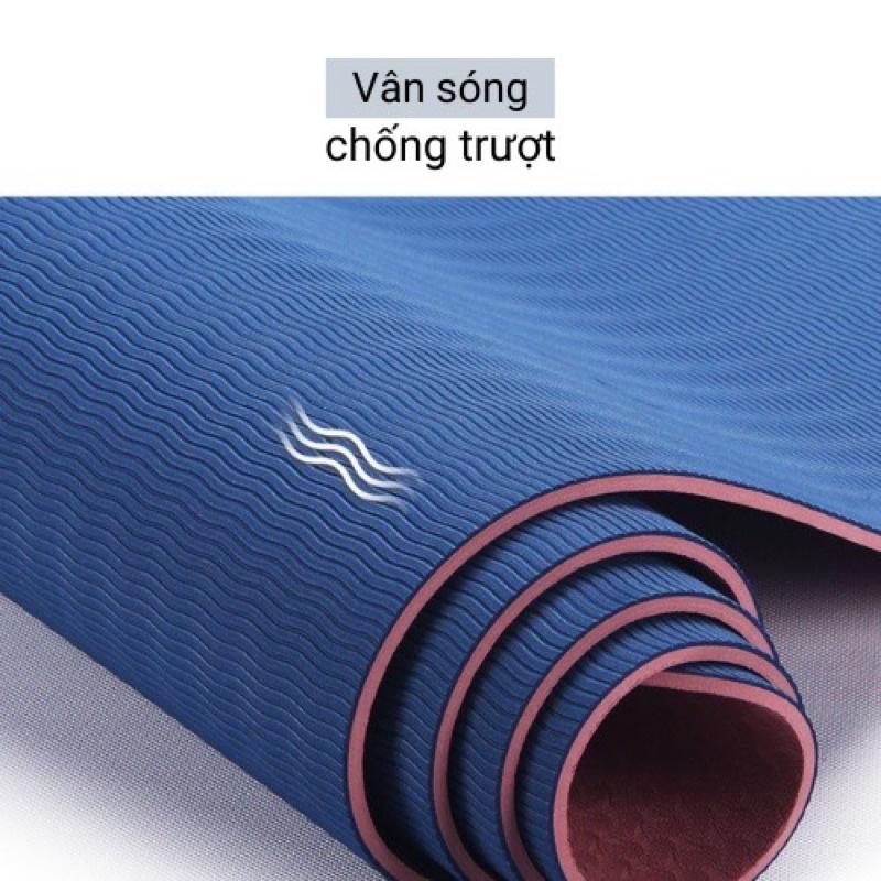 Thảm Tập Yoga TPE 2 Lớp 6mm định tuyến Cao Cấp Chống Trượt - Hàng Loại 1 Chất Lượng Tuyệt Vời