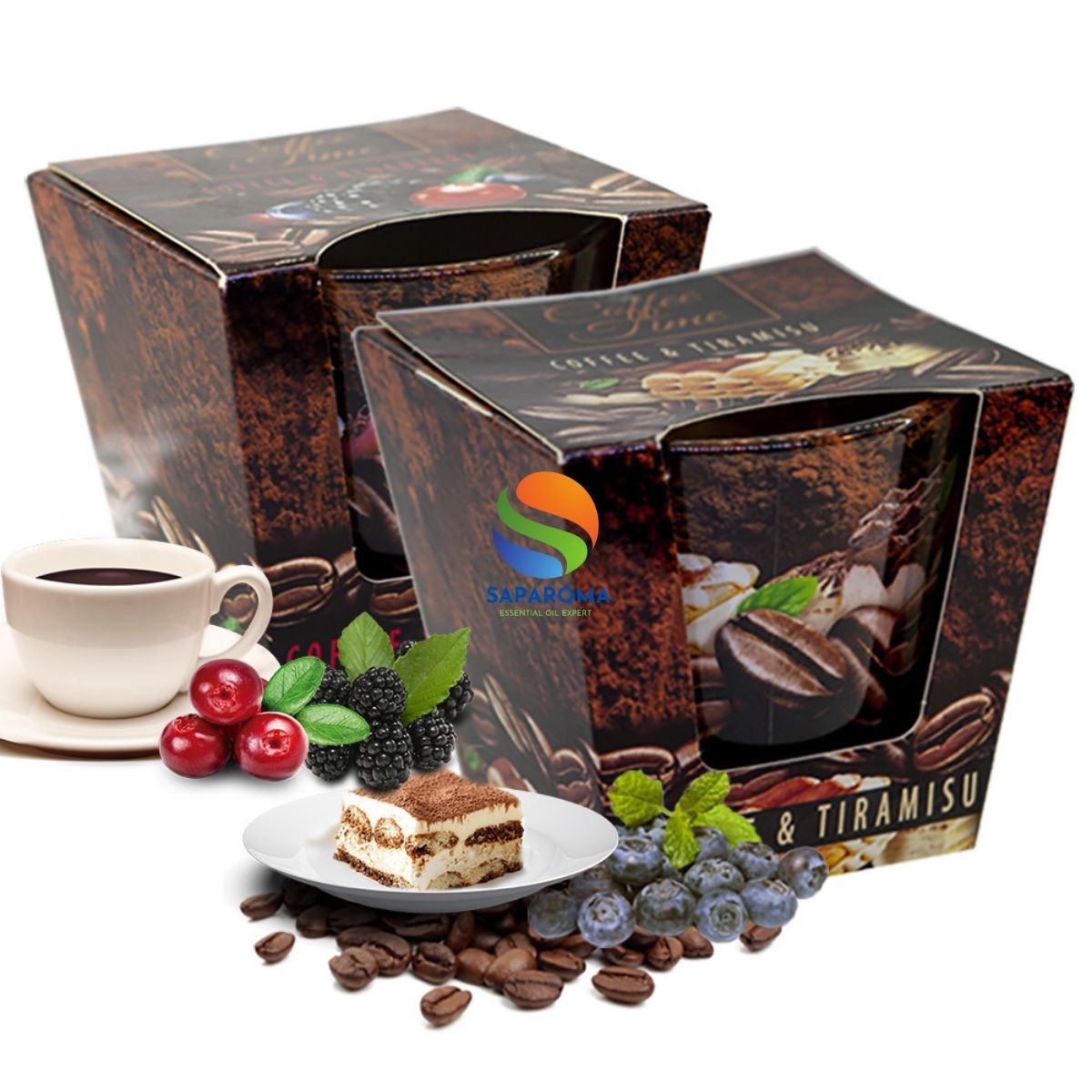 Combo 2 ly nến thơm tinh dầu Bartek Coffee Time 115g - cà phê tiramisu, nến trang trí, thơm phòng, thư giãn, Hỗ trợ khử mùi