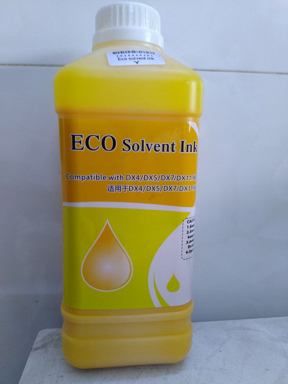 Mực màu vàng in giấy decal - mực  Eco Solvent ink