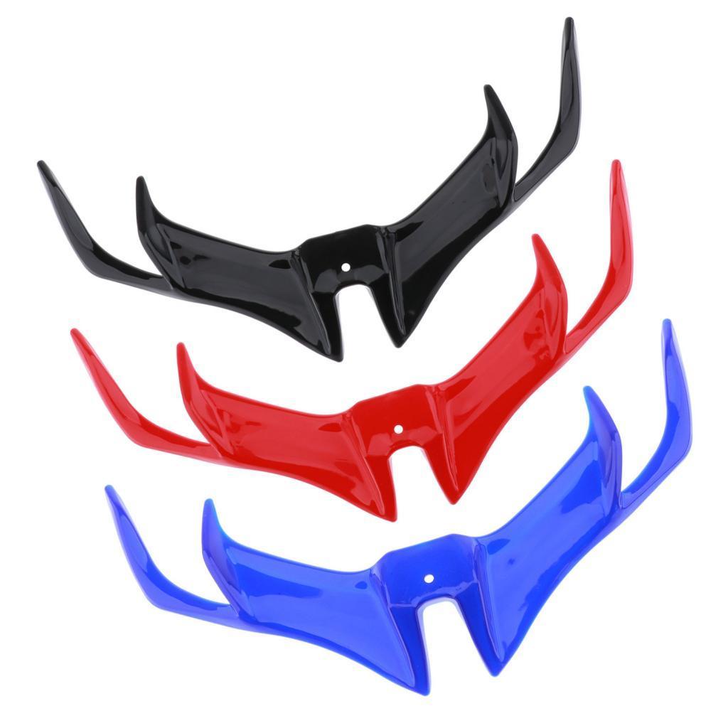 2xABS Front Fairing Aerodynamic Winglets for YAMAHA YZF R15 V3.0 17 18 Black