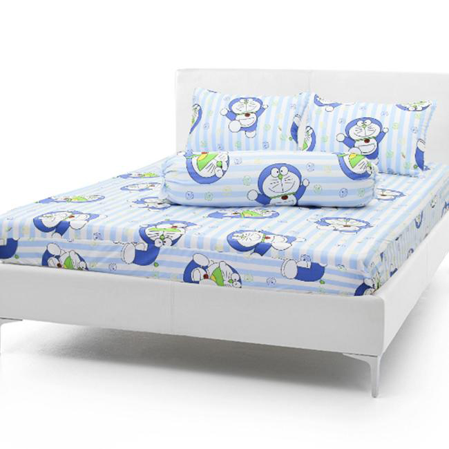 Bộ Drap Cotton May Từ Vải Cotton Thắng Lợi mẫu doraemon biển