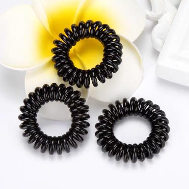 Chun buộc tóc lò xo:1c,màu đen,size to