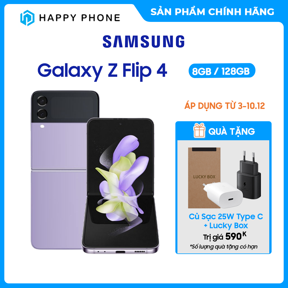 Điện Thoại Samsung Galaxy Z Flip 4 (8GB/128GB) - Hàng Chính Hãng - Đã kích hoạt bảo hành điện tử