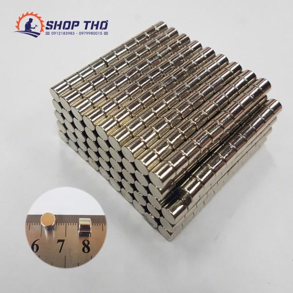 Nam châm trắng trụ D4*4mm