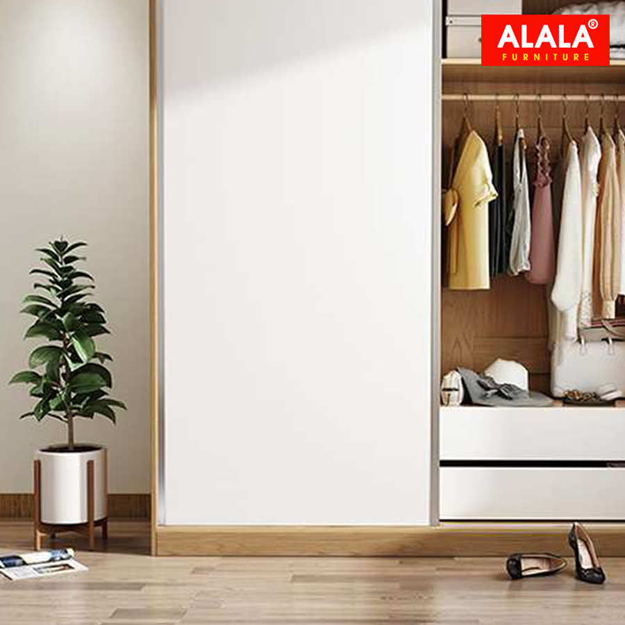 Tủ quần áo ALALA265 (1m8x2m) gỗ HMR chống nước - www.ALALA.vn - 0939.622220