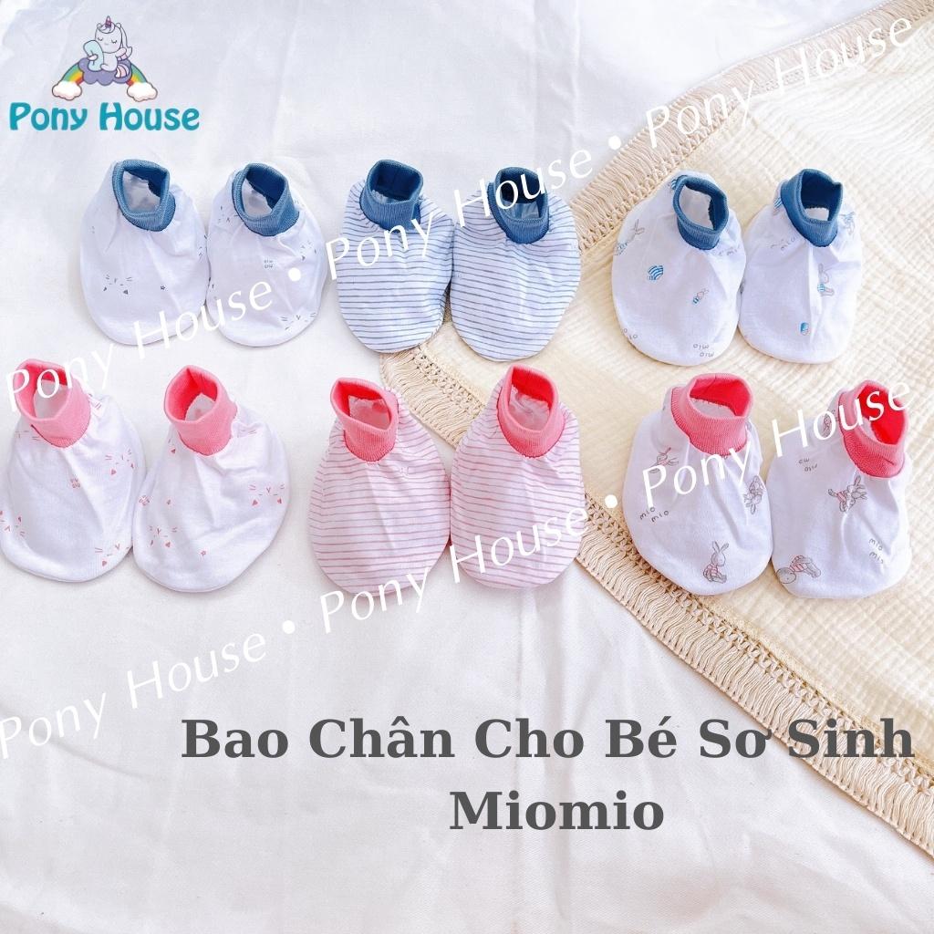 Bao Chân Sơ Sinh Miomio - Phụ Kiện Bao Chân Cho Bé Trai, Bé Gái Sơ Sinh CHất Cotton Mềm, Mịn