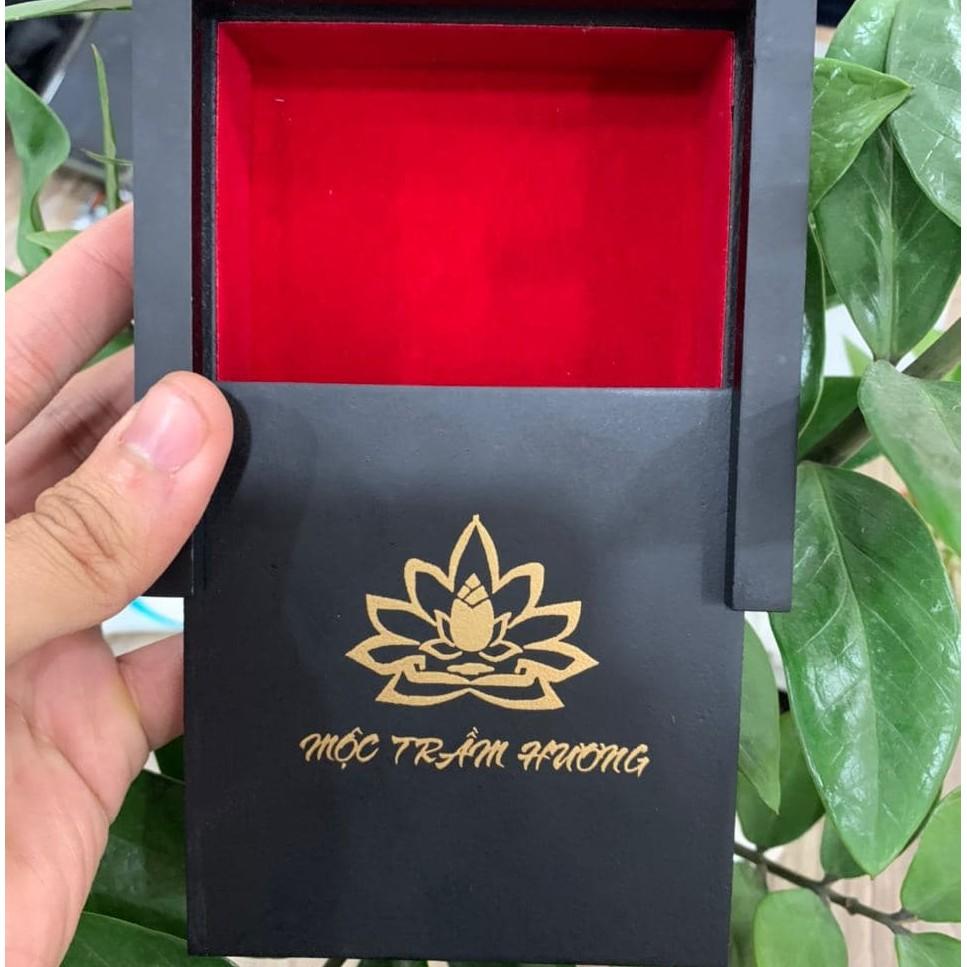 Hộp Gỗ Đen Cao Cấp Mộc Trầm Hương Đựng Vòng, Đồ Phong Thủy Sang Trọng - Quà Tặng