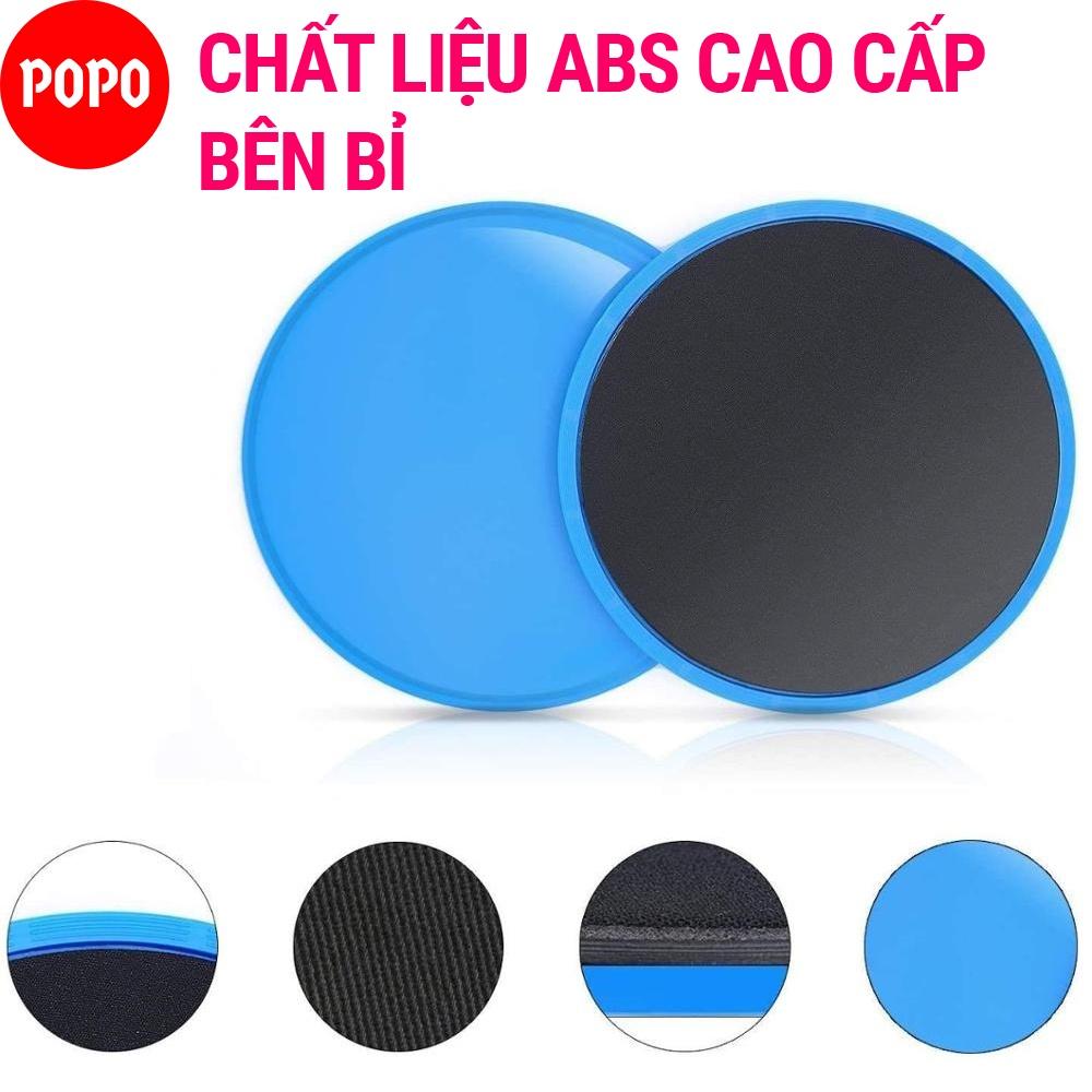 Đĩa chống trượt hỗ trợ tập yoga và gym tại nhà, chất liệu abs cao cấp YGW40 POPO