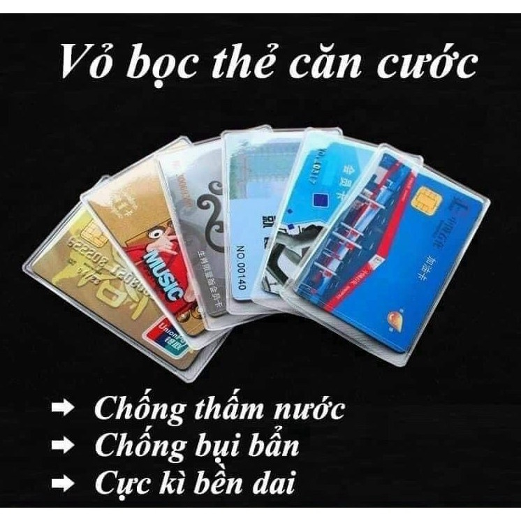 Túi Đựng Thẻ Căn Cước Công Dân Vỏ Bọc Thẻ Trong Suốt Đa Năng Tiện Dụng Combo 20 Túi