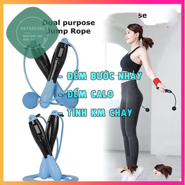 DÂY NHẢY ĐIÊN TỬ- DÂY NHẢY ĐẾM BƯỚC NHẢY, ĐẾM CALO, ĐẾM SỐ KM, dây nhảy lõi cáp cao cấp
