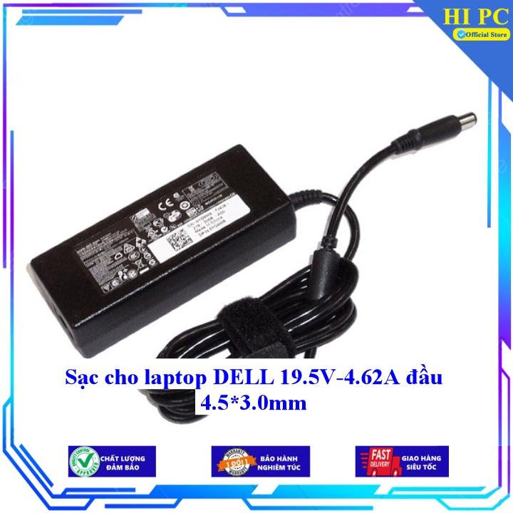 Sạc cho laptop DELL 19.5V-4.62A đầu 4.5*3.0mm - Kèm Dây nguồn - Hàng Nhập Khẩu