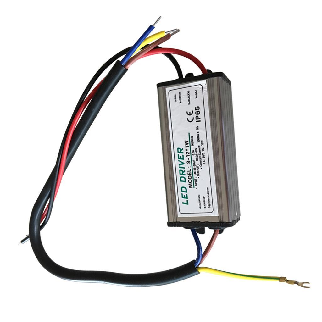 PF0.9 8-12*1W Lawn Lamp Ballast Light Drive Constant Pressure Switch DRIVER Power Supply Outdoor LED Transformer, IP67 Waterproof LED Power Supply